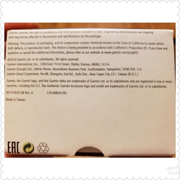 NIB 🆕️ Garmin Vivofit Aqua Band Size Large - Picture 3 of 6